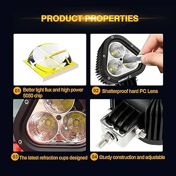 Amazon.com: Auxbeam Led Pods 4in 90W, Off Road Pod Light